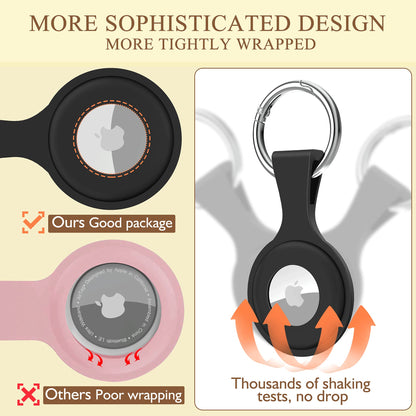 4 Pack AirTag Holders with Keychain and Case