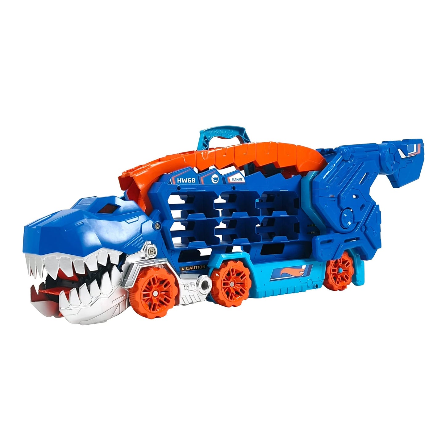 Hot Wheels T-Rex Transporter Toy Car Track Set