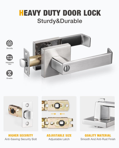 Privacy Door Lever Lock for Bathroom or Bedroom