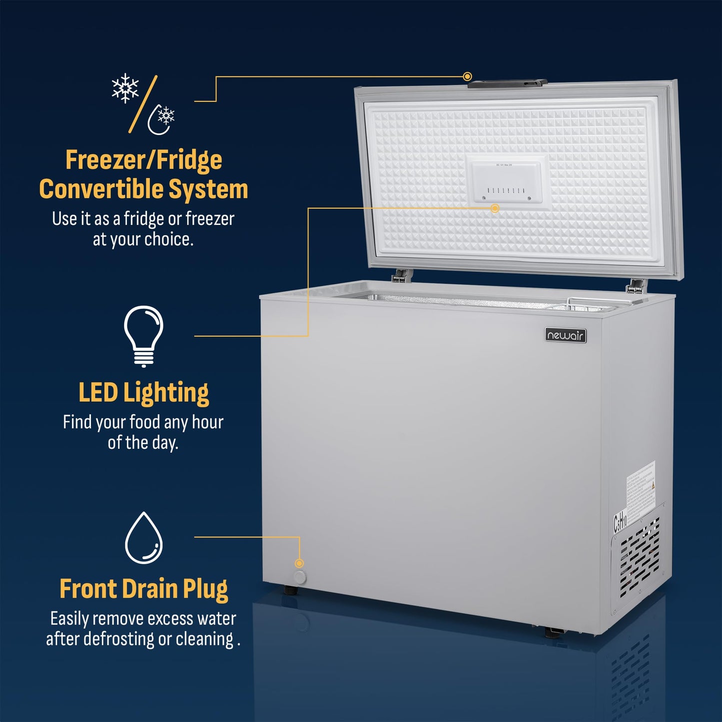NewAir 6.7 Cu. Ft. Quiet Chest Freezer