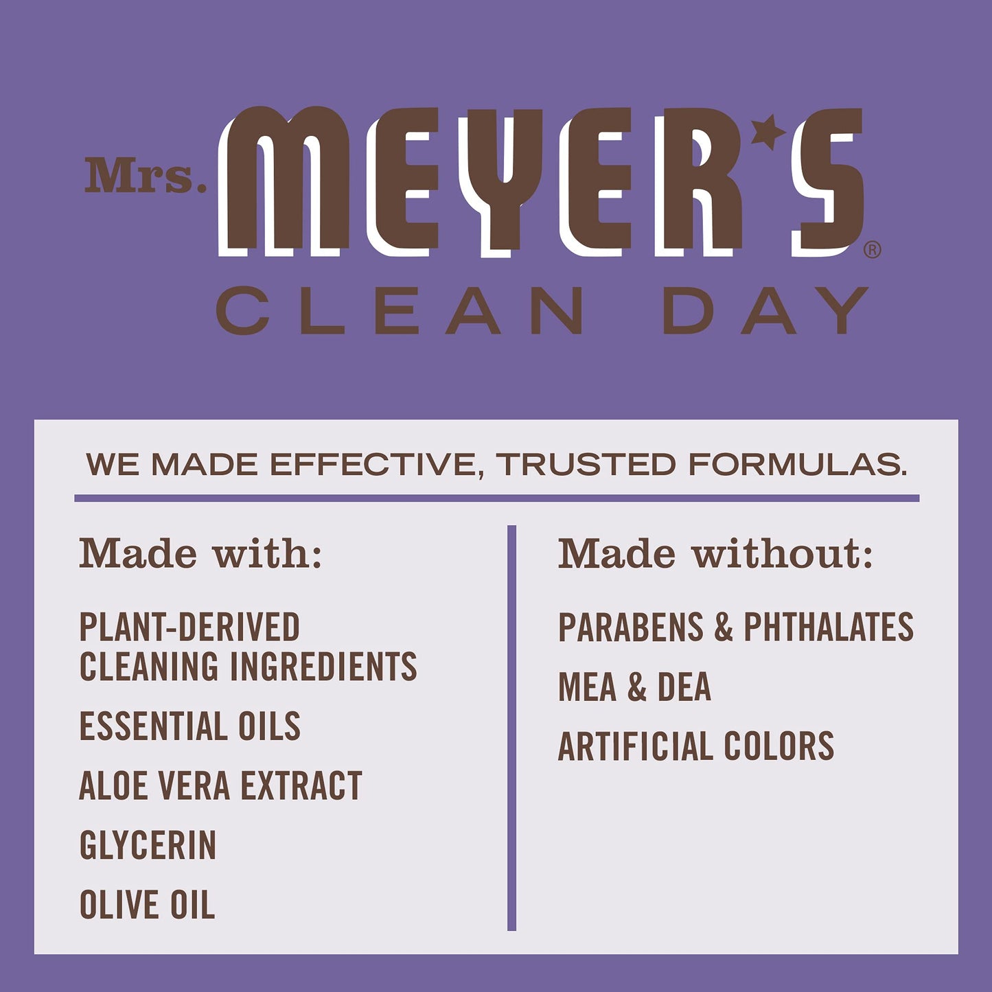 MRS. MEYER'S CLEAN DAY Hand Soap, Made with Essential Oils, Biodegradable Formula, Compassion Flower, 12.5 fl. oz - Pack Of 3