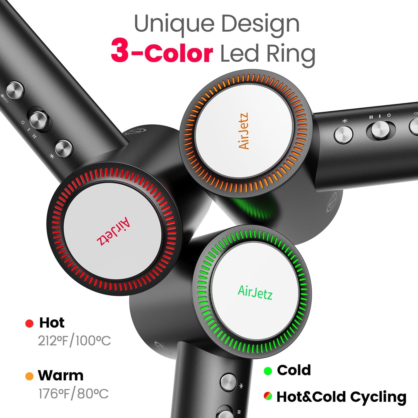 AirJetz High-Speed Ionic Hair Dryer with Diffuser