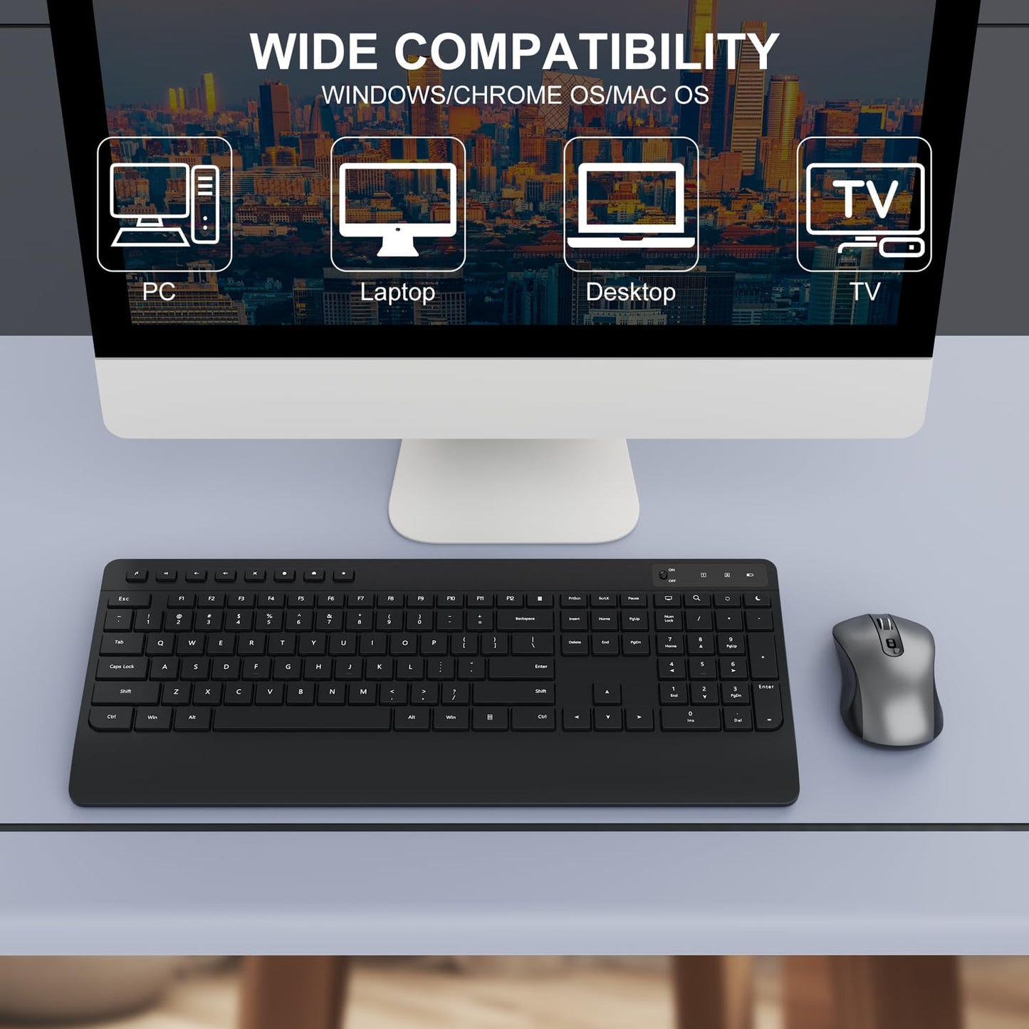 Wireless Ergonomic Keyboard and Mouse Combo