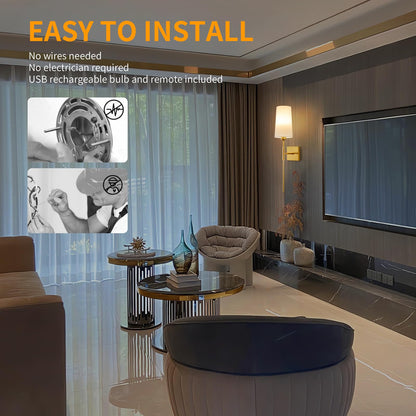 Rechargeable Wireless Wall Sconces with Remote Set