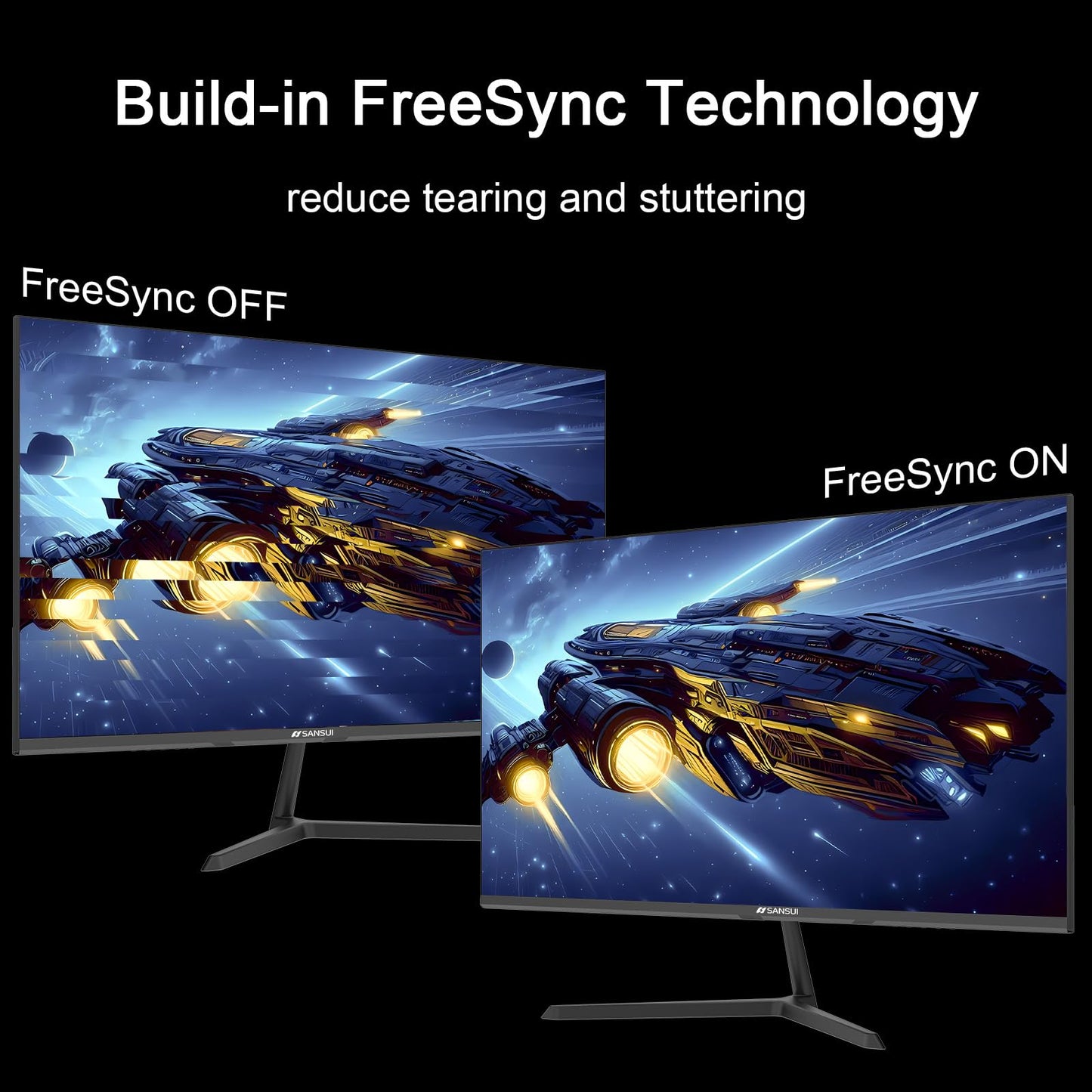 SANSUI 24" 100Hz IPS 1080P Monitor!