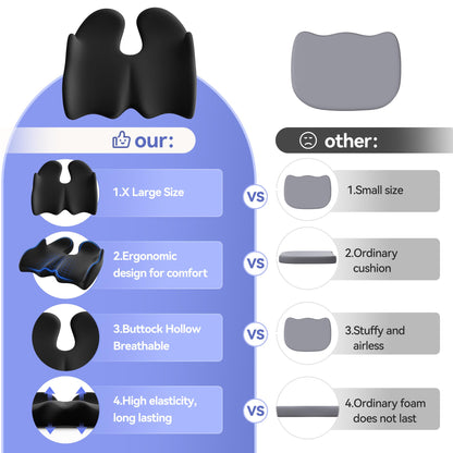 VOXON Memory Foam Seat Cushion for Pain Relief