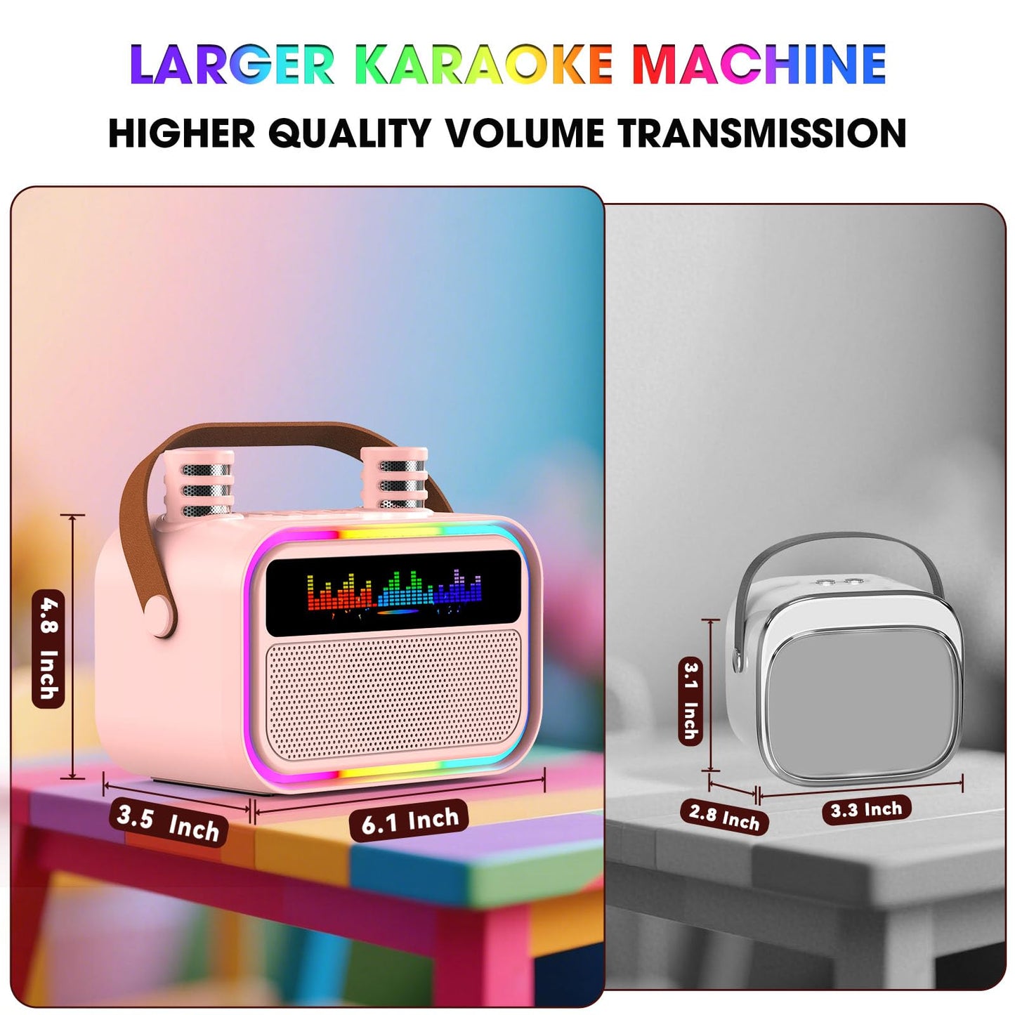 Karaoke Machine for Kids with 2 Microphones