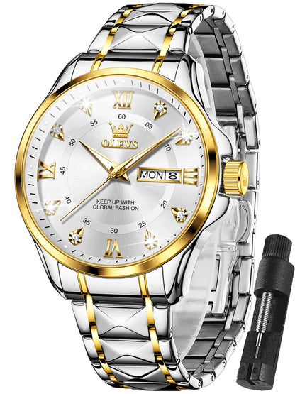 OLEVS Men's Waterproof Dress Watch with Date