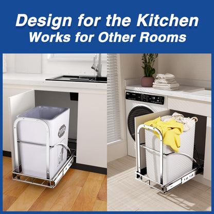 Pull Out Under Cabinet Trash Can Kit