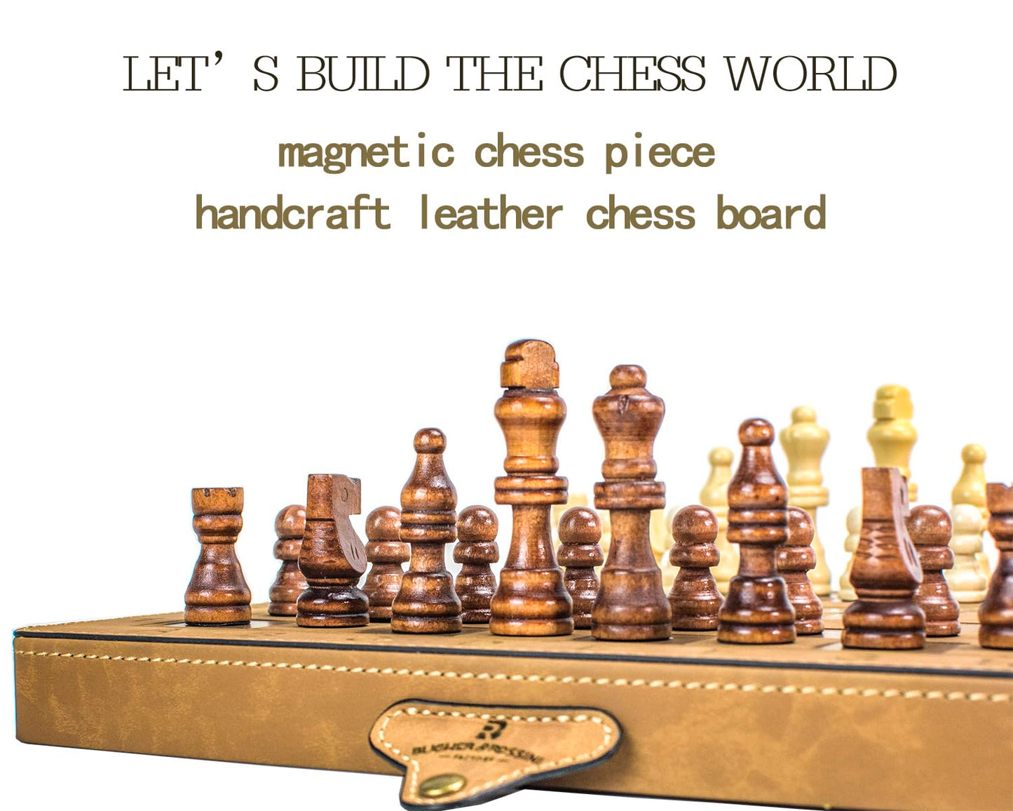 15inch Chess Set, Magnetic Chess Borad Classic Chess Game Set with Pieces Storage for Family Game Night Ideal Chiristams Gift for Families