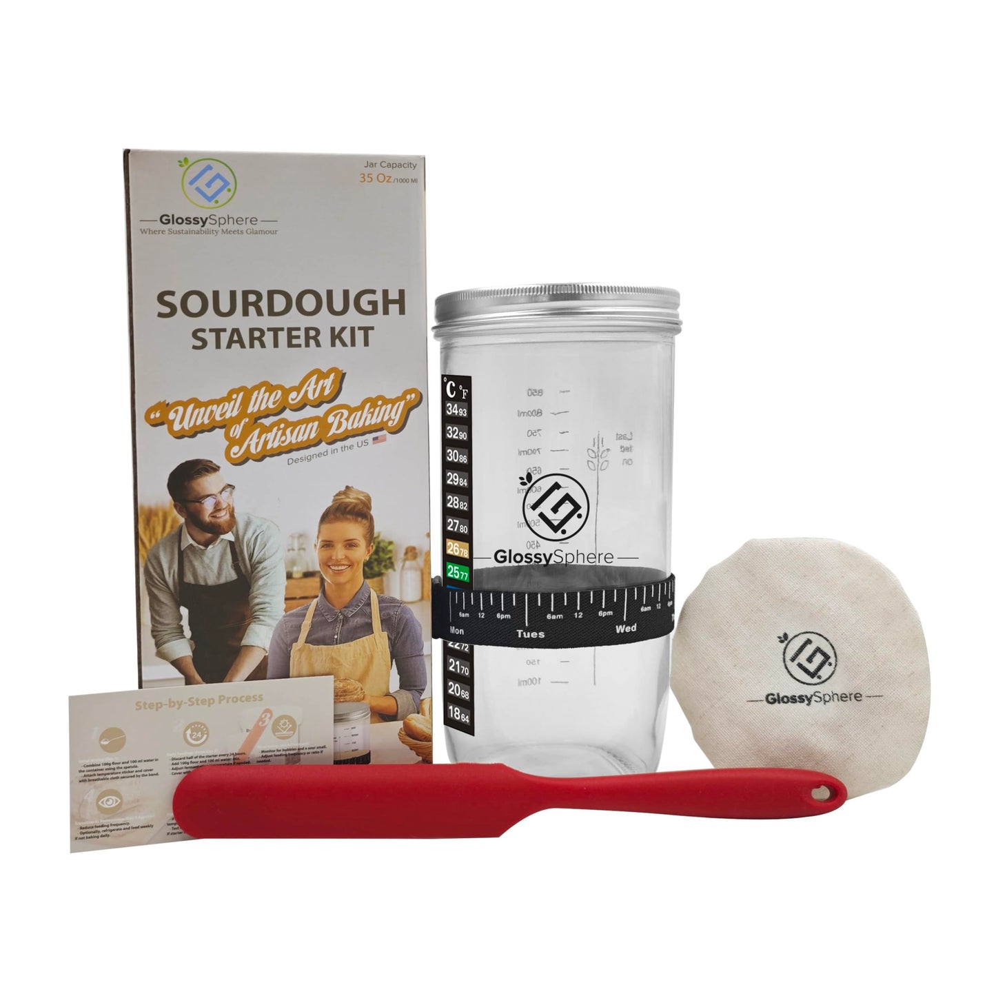 Sourdough Starter Kit with Jar and Accessories