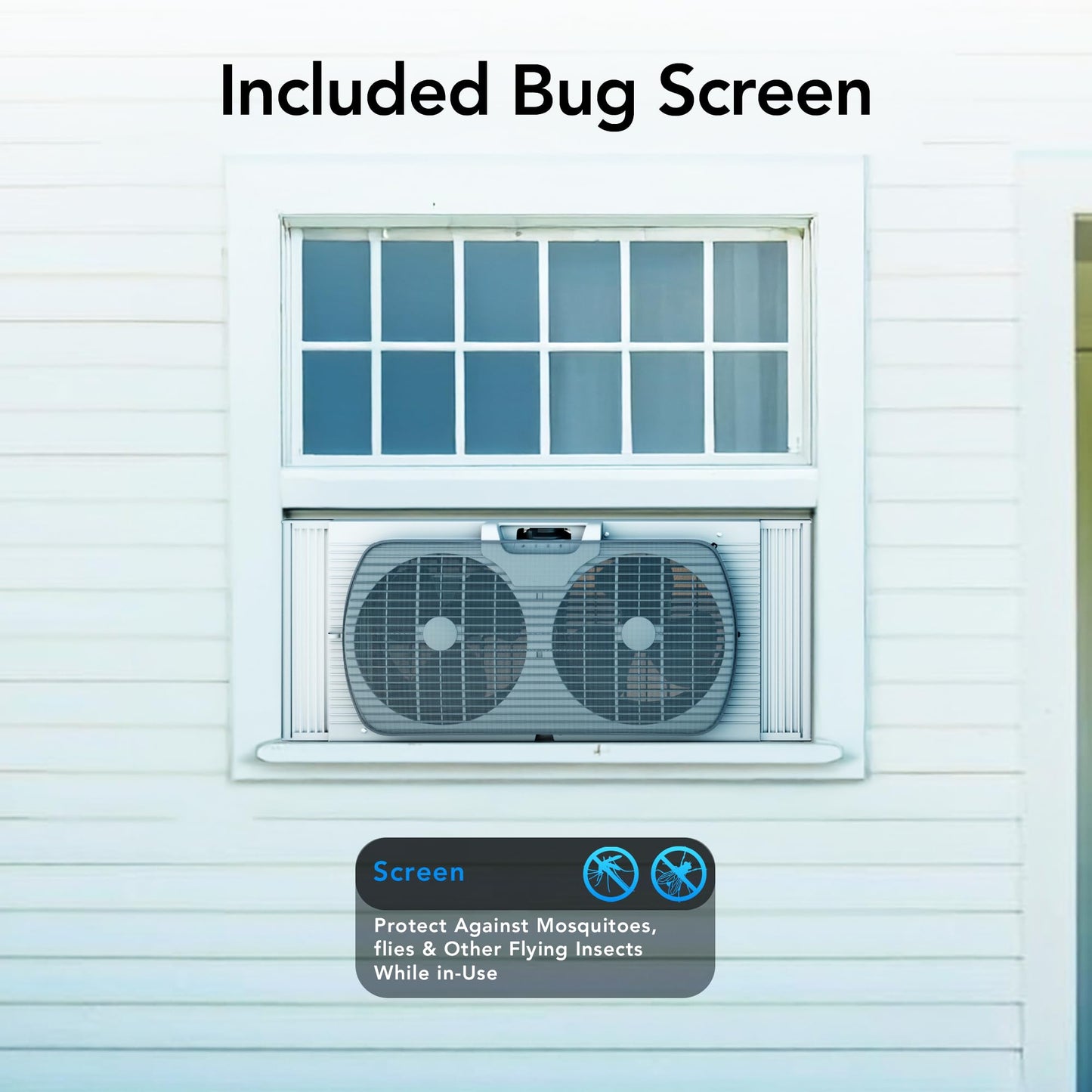 Comfort Zone 9-Inch Dual Window Fan with Exhaust