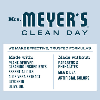 MRS. MEYER'S CLEAN DAY Hand Soap, Made with Essential Oils, Biodegradable Formula, Snowdrop, 12.5 fl. Oz (Pack of 3)