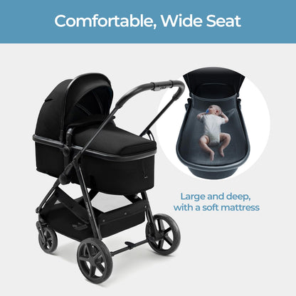 Mompush 2-in-1 Convertible Baby Stroller with Canopy