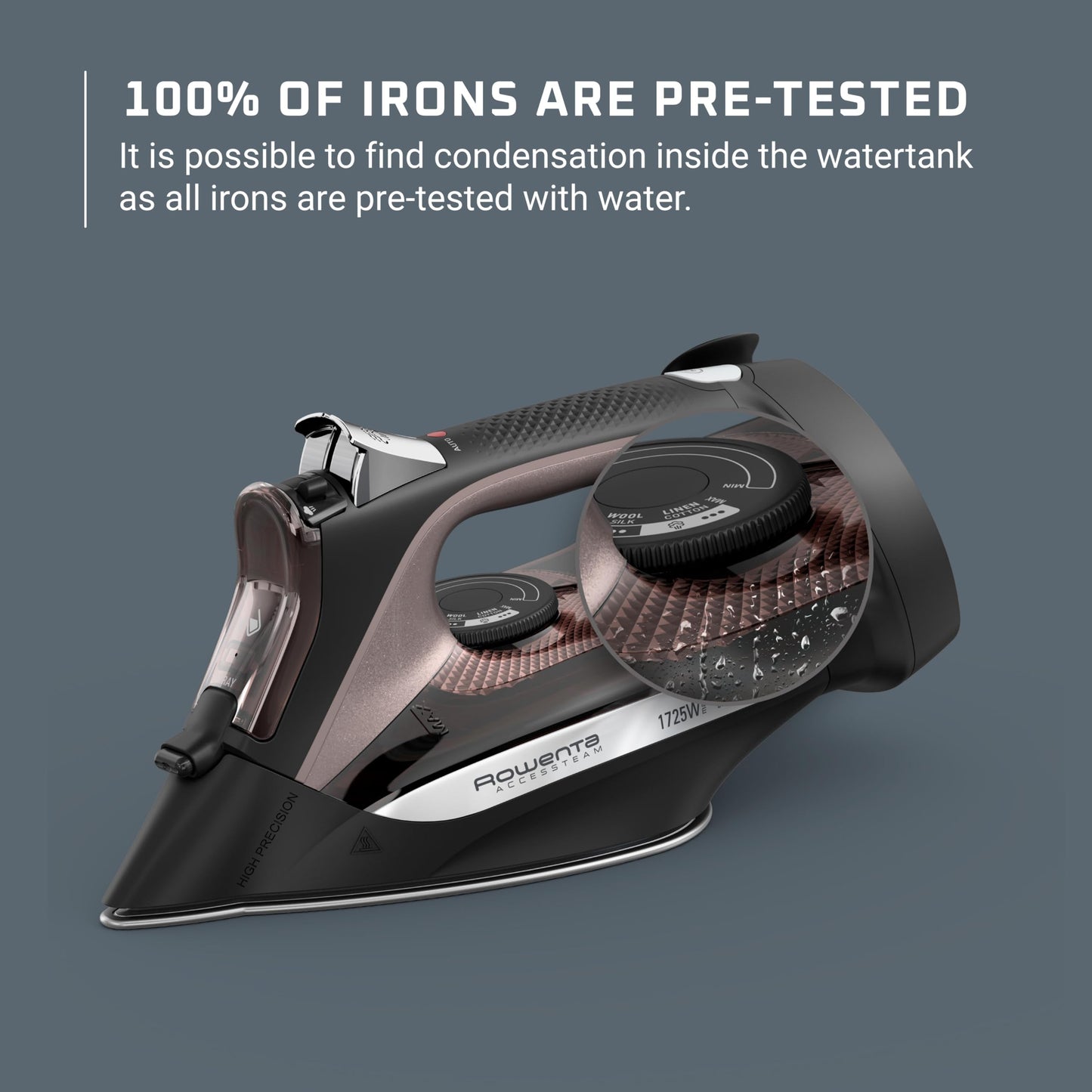 Rowenta Clothes Iron Steamer with Retractable Cord