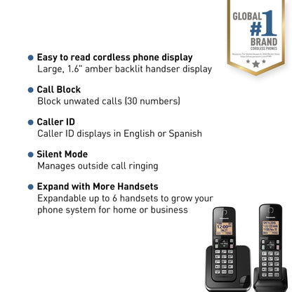 Panasonic Cordless Phone System with 2 Handsets