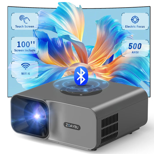 Portable 1080P Projector with Auto Focus & Screen
