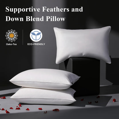 2 Pack Luxury Down Pillows for Sleeping