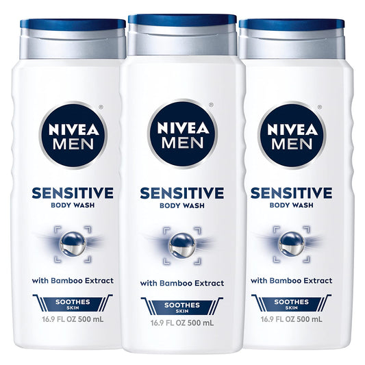 Nivea Men Sensitive Body Wash, 3 Pack