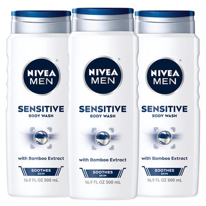 NIVEA MEN Sensitive Body Wash with Bamboo Extract