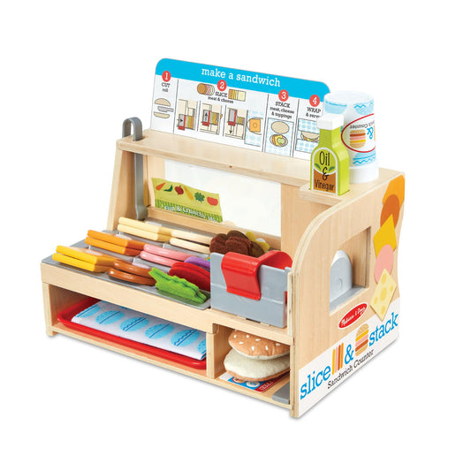 Melissa & Doug Wooden Sandwich Counter Play Set