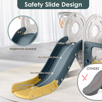 Toddler Slide with Basketball Hoop by BIERUM