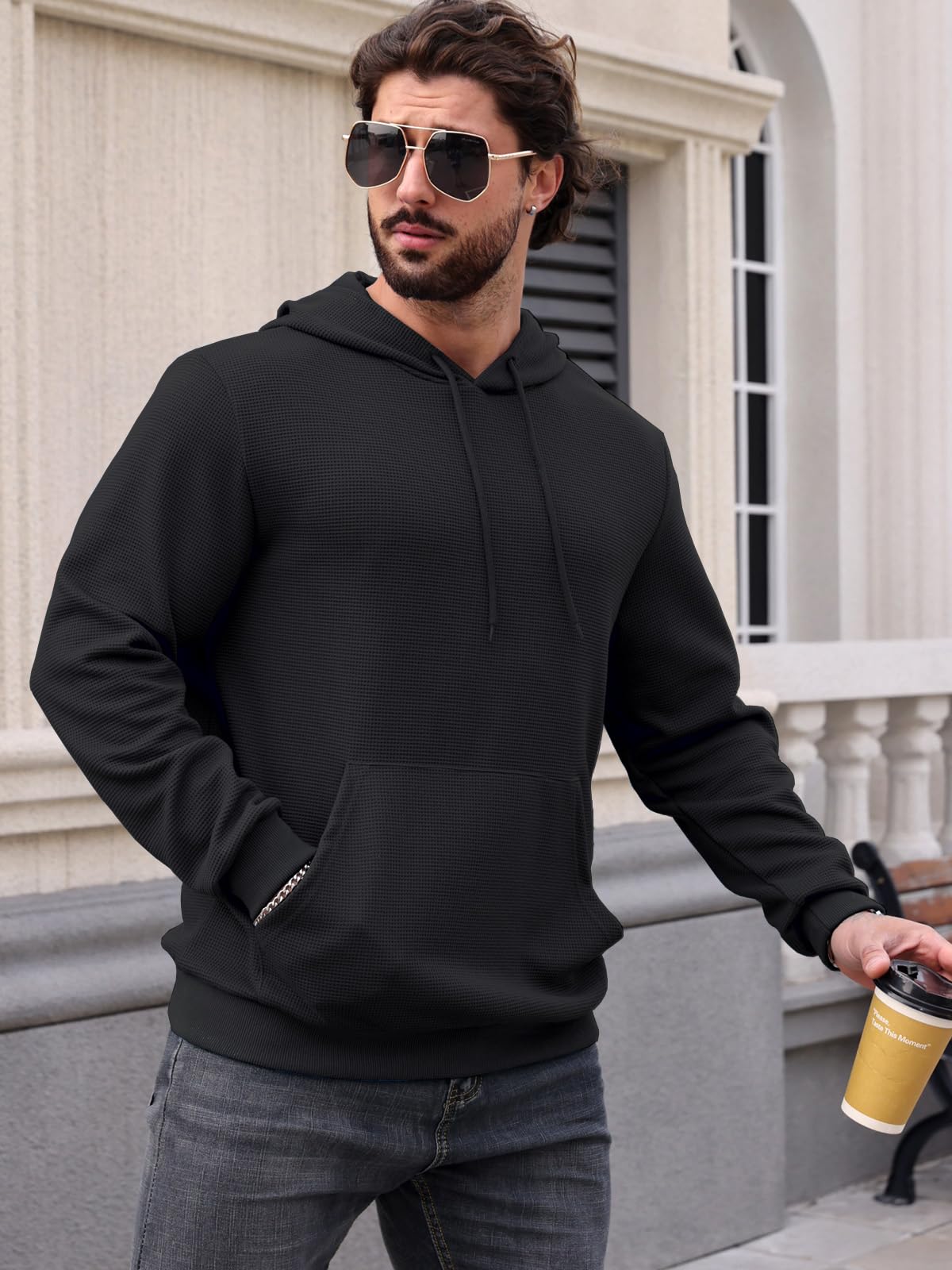 MANSDOUR Lightweight Hoodie for Men Sportswear