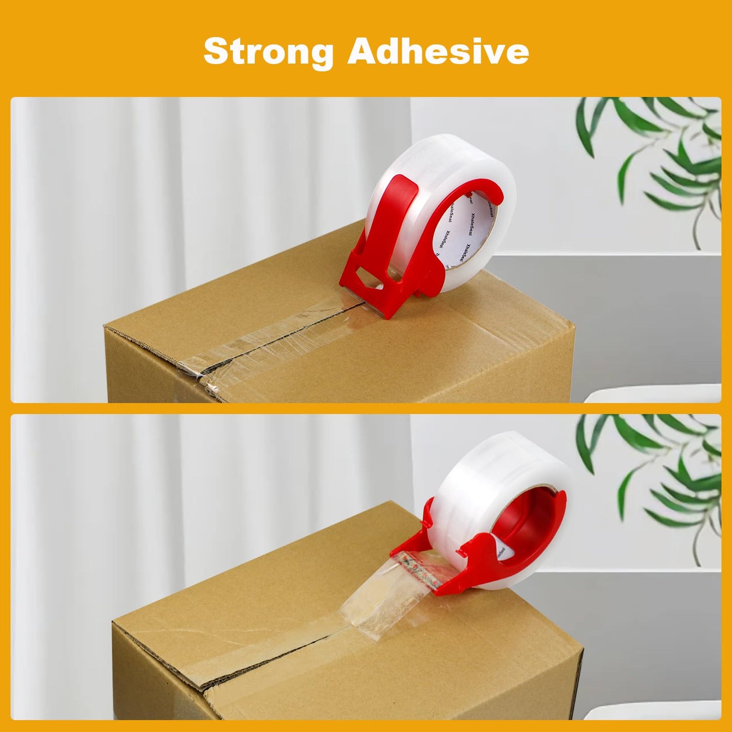 Xhaleseal Clear Packaging Tape 12 Rolls 2.7mils 2inch 110Yards Total 1320yards 3960feet Refill Heavy Duty Packing Tape for Moving Shipping Packaging Boxes