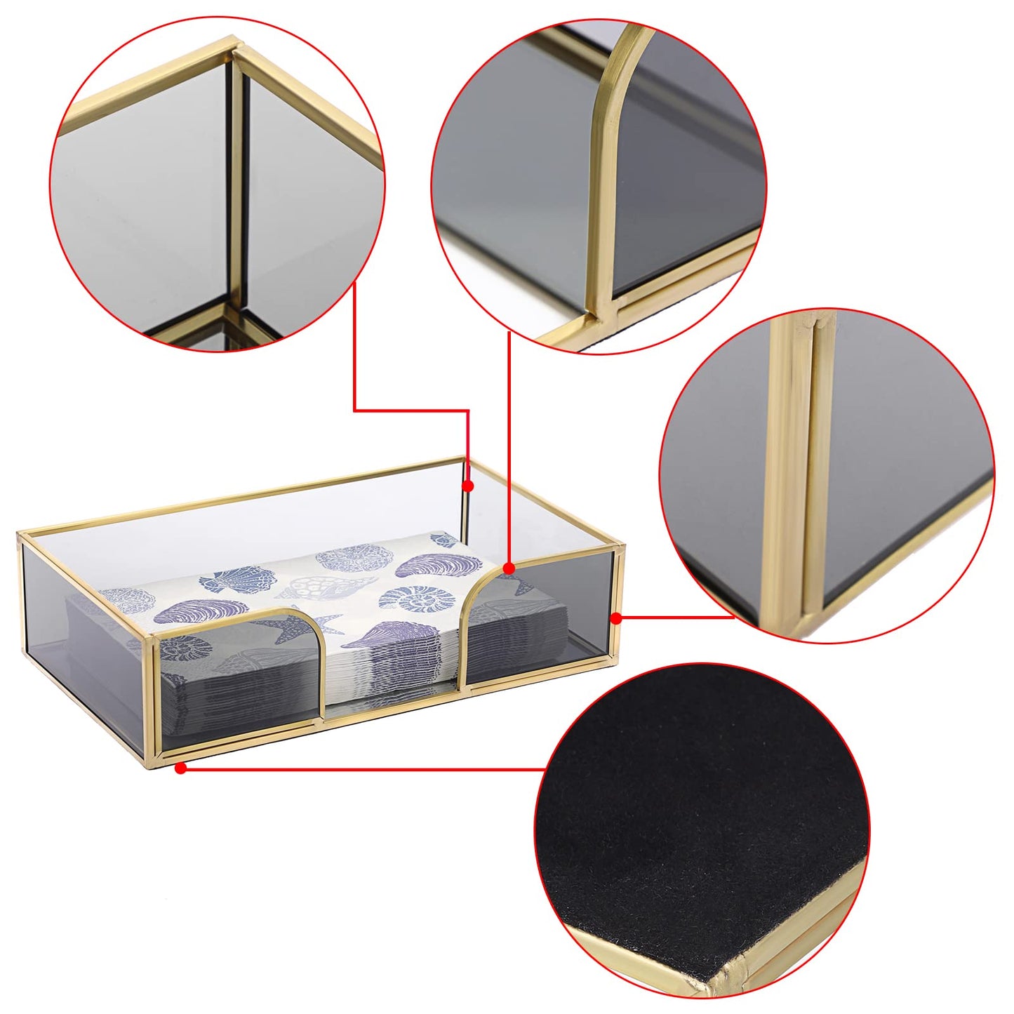 Glass Napkin Towel Holder