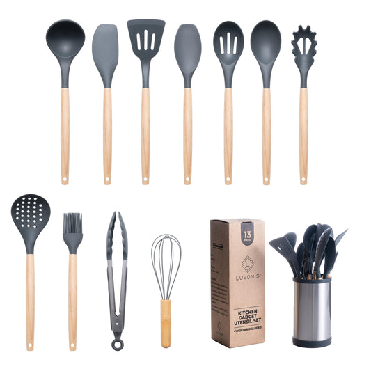 13-Piece Silicone Kitchen Utensils Set