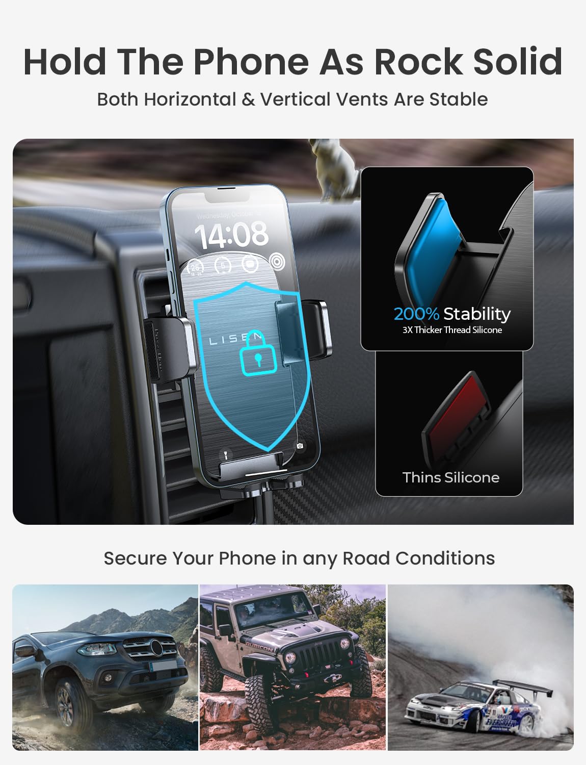 LISEN Universal Car Phone Holder Mount