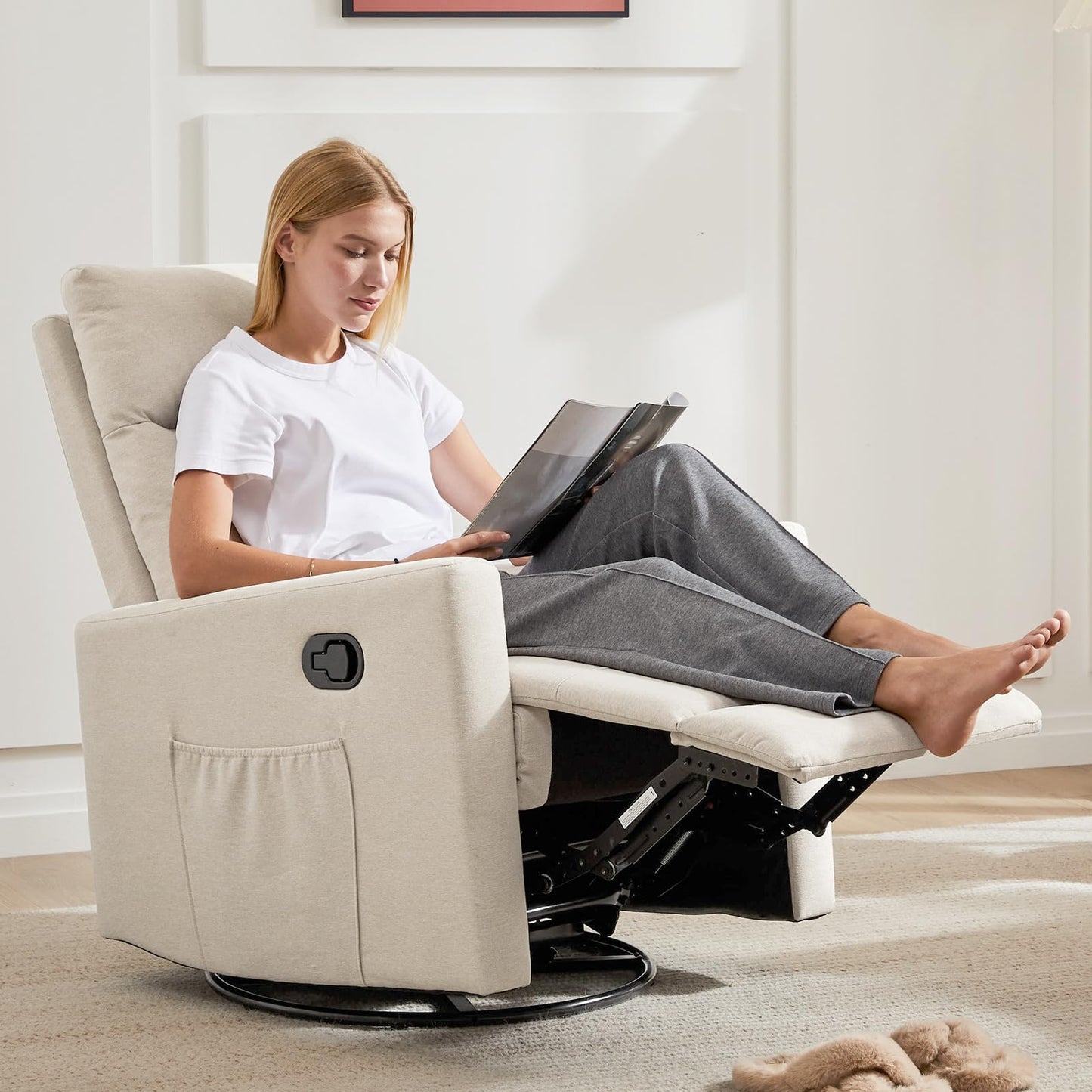 360 Swivel Rocker Recliner Chair for Adults