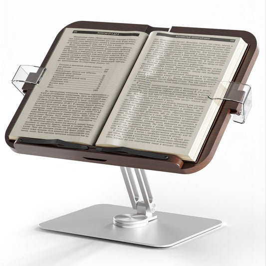 Adjustable Cookbook Stand with 360° Swivel Base