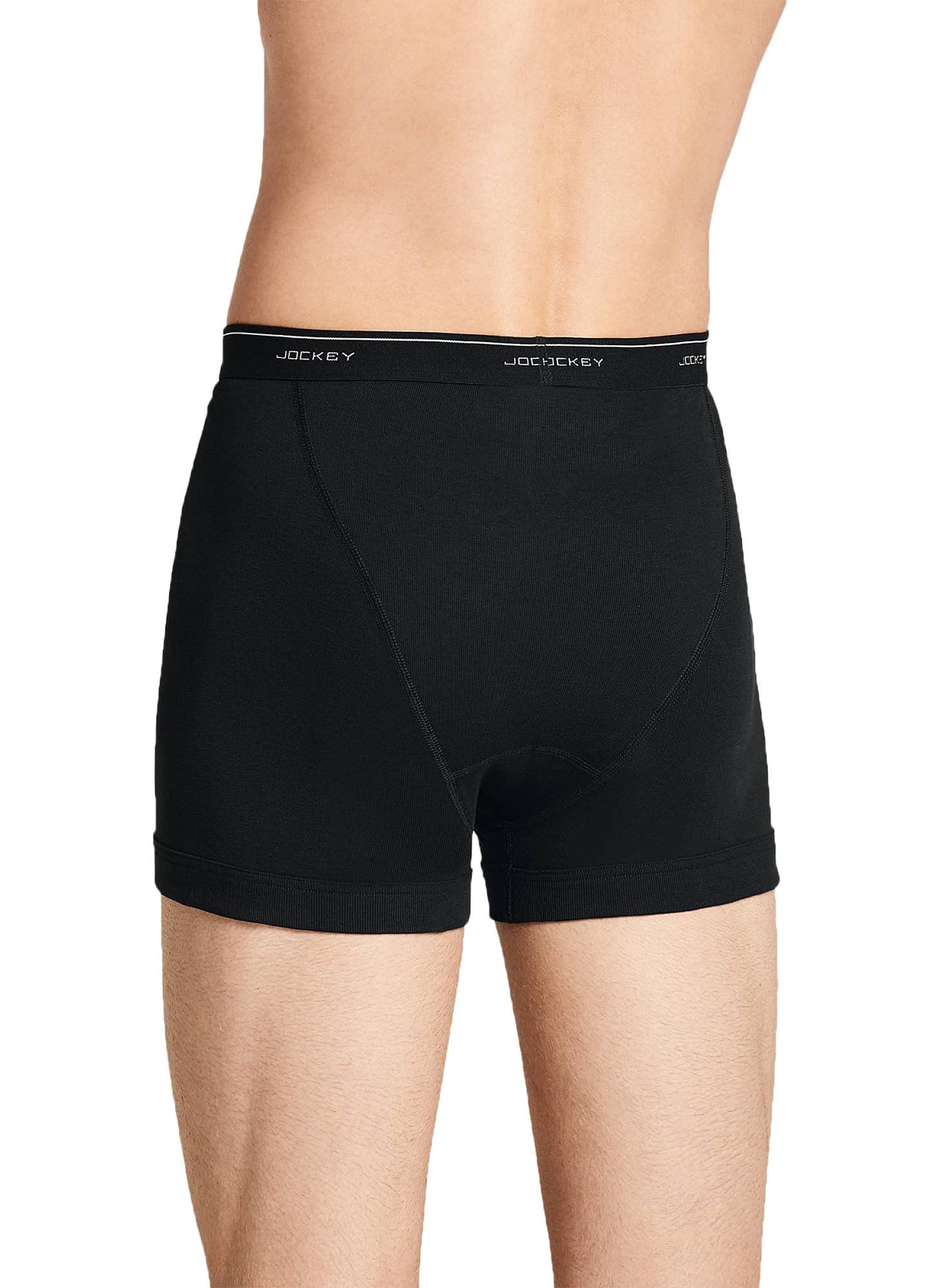 Jockey Men's 5" Boxer Briefs - 3 Pack, Black