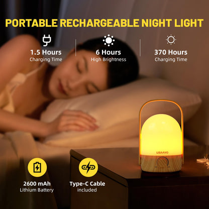 Portable Cordless Rechargeable Bedside Lamp