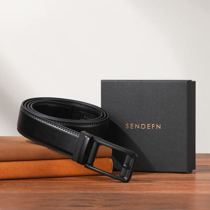 SENDEFN Men's Leather Casual Belt with Click Buckle
