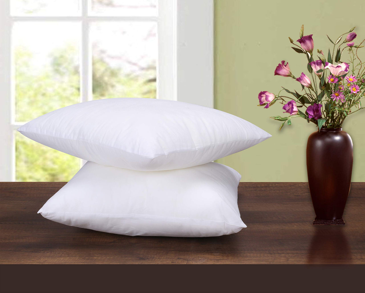 Ramanta Home Throw Pillow Insert (16x16 Inches, Set of 4) - Premium White Sham Stuffer Pillow Inserts for Couch and Bed
