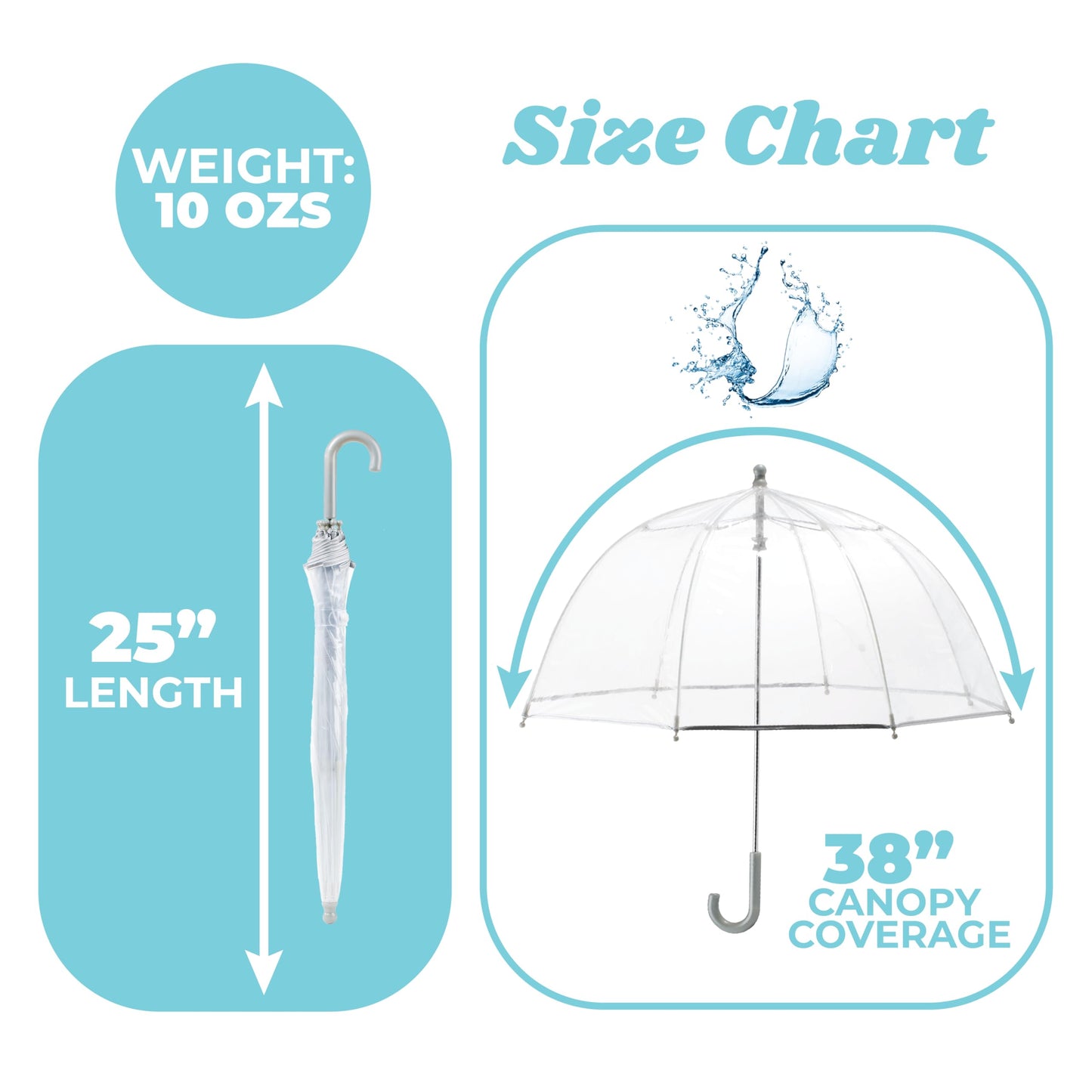 totes Kids Clear Bubble Umbrella for Rain