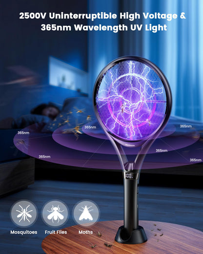 Minimoon Rechargeable Electric Fly Swatter Racket