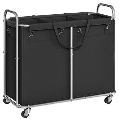 HOOBRO Rolling Laundry Basket with Wheels, 174L