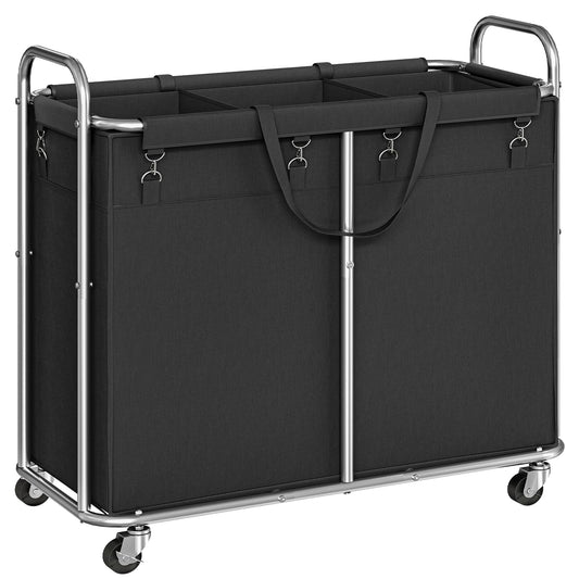 HOOBRO Rolling Laundry Basket with Wheels, 174L