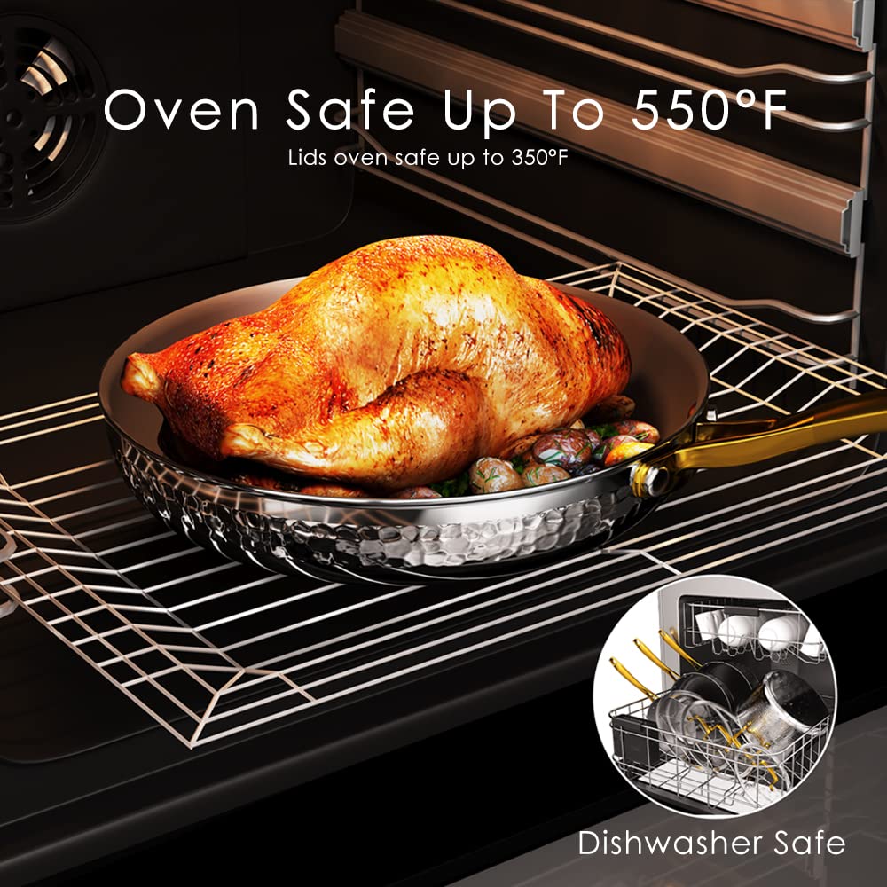 Tri-Ply Stainless Steel Pots and Pans Set
