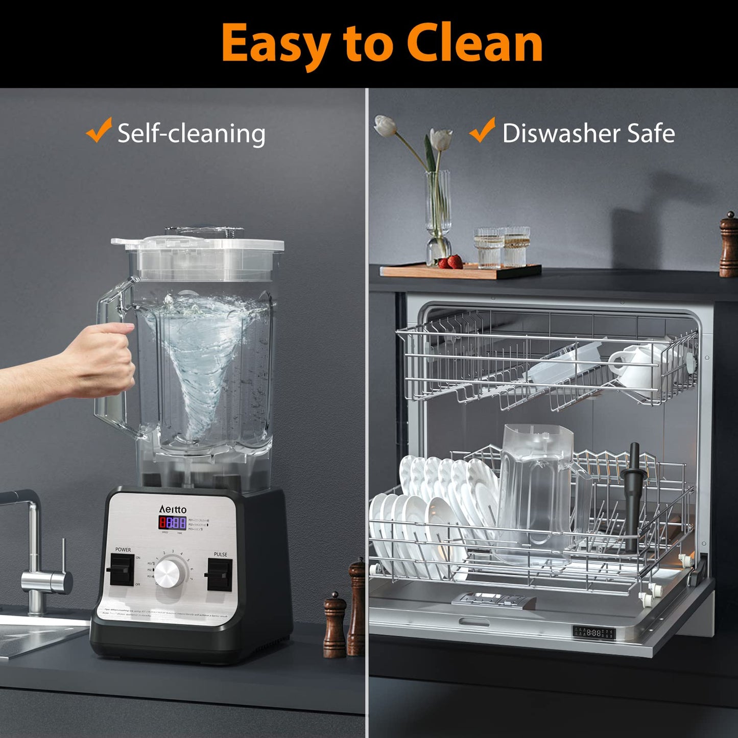 1500-Watt Aeitto Professional Blender for Ice Crushing