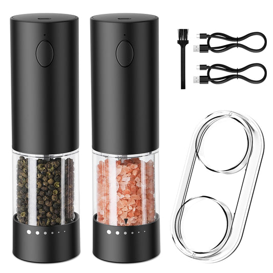 2-Pack USB Rechargeable Electric Grinder Set