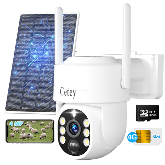 4G LTE Outdoor Solar Security Camera with Audio