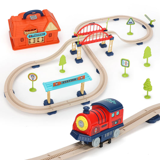 Electric Train Set for Toddlers with Sound