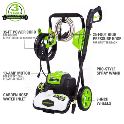Greenworks 1800 PSI Pressure Washer, PWMA Certified