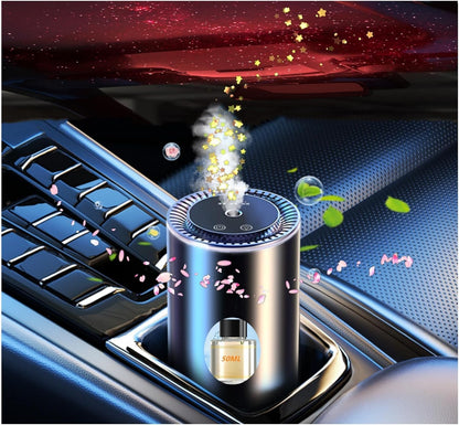 Smart Car Air Fresheners 50ml French Natural Perfume Rechargeable with Fashionable Starry Sky New Atomization Experience Auto On/Off Car Humidifier Adjustable Concentration Lasts 5 Months(blacknew)
