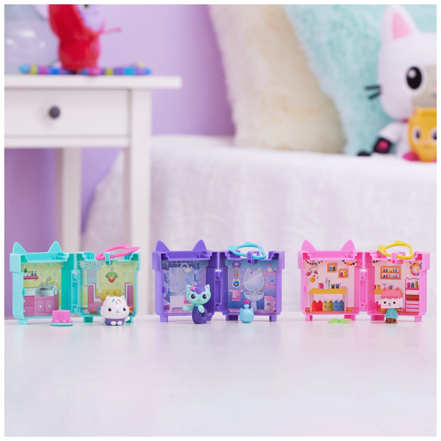 Gabby's Dollhouse 3 Clip-On Playsets with Figures