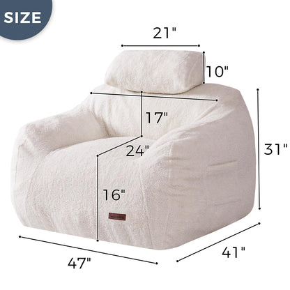 Giant Bean Bag Chair with Pillow for Adults